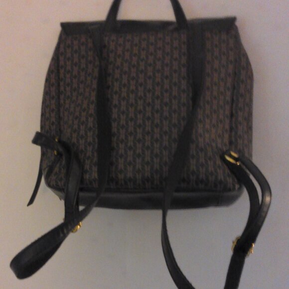 Fossil Claire Black Brown Signature Flap Backpack Bag main image 8